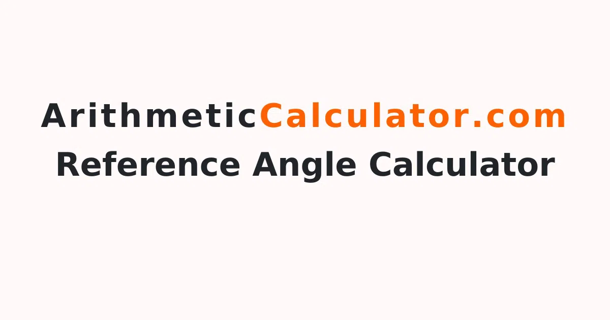 Reference angle calculator